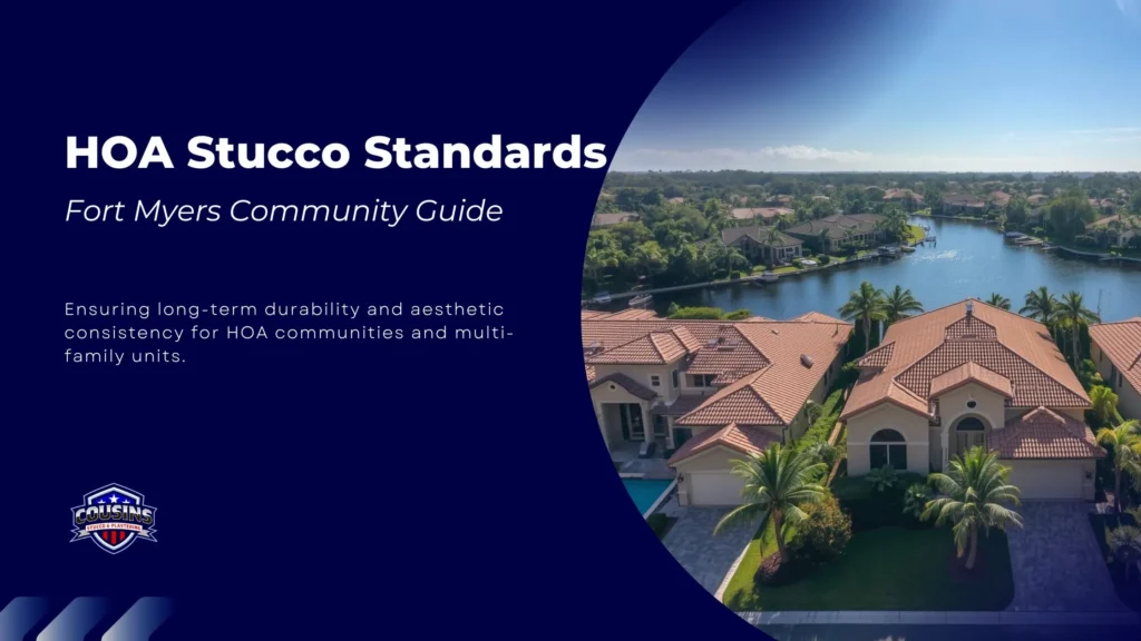 HOA stucco installation Fort Myers, commercial stucco Lee County, multi-family stucco repair, Fort Myers property management services, HOA exterior maintenance Florida