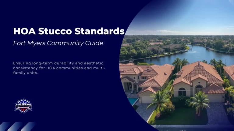 HOA stucco installation Fort Myers, commercial stucco Lee County, multi-family stucco repair, Fort Myers property management services, HOA exterior maintenance Florida