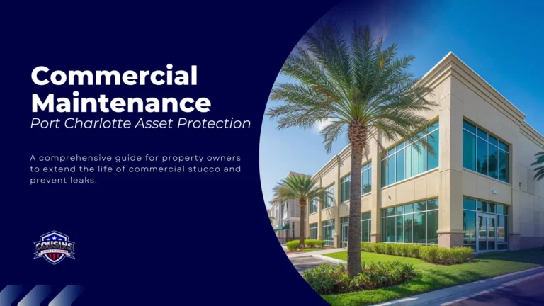 Commercial stucco maintenance Port Charlotte, Port Charlotte stucco contractors, HOA stucco repair Charlotte County, industrial stucco coatings