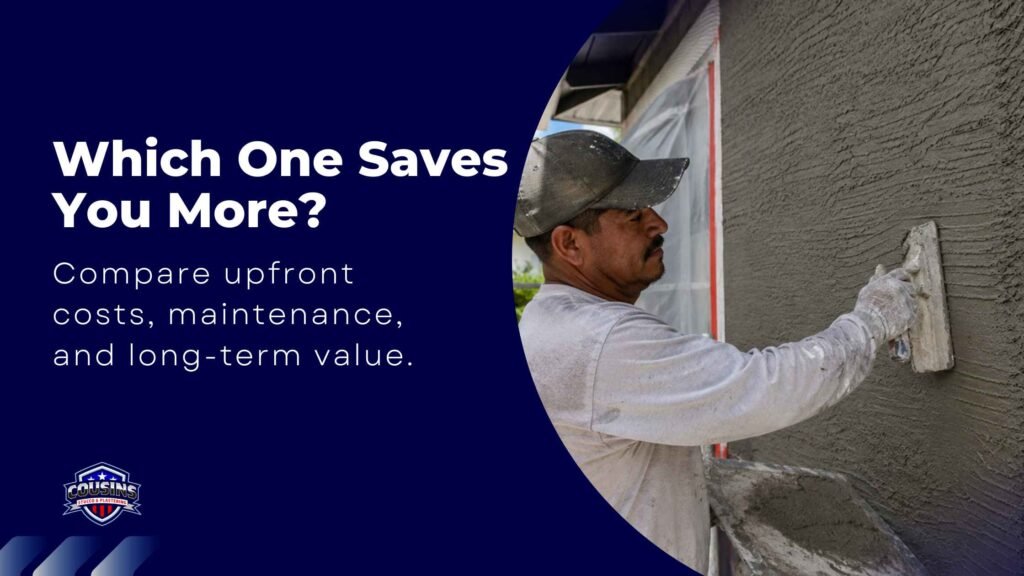 is stucco cheaper than siding